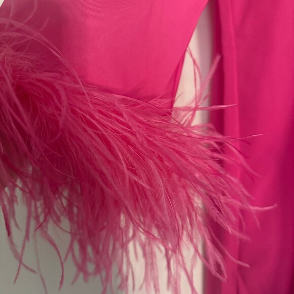 Tuckernuck Hot Pink Feather Jamie Dress | SMALL | SIZE 4-6 | NWT - Picture 9 of 15
